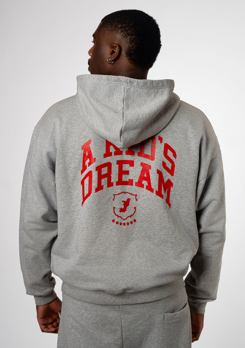 Hoodie avec zip "AKD" grey
